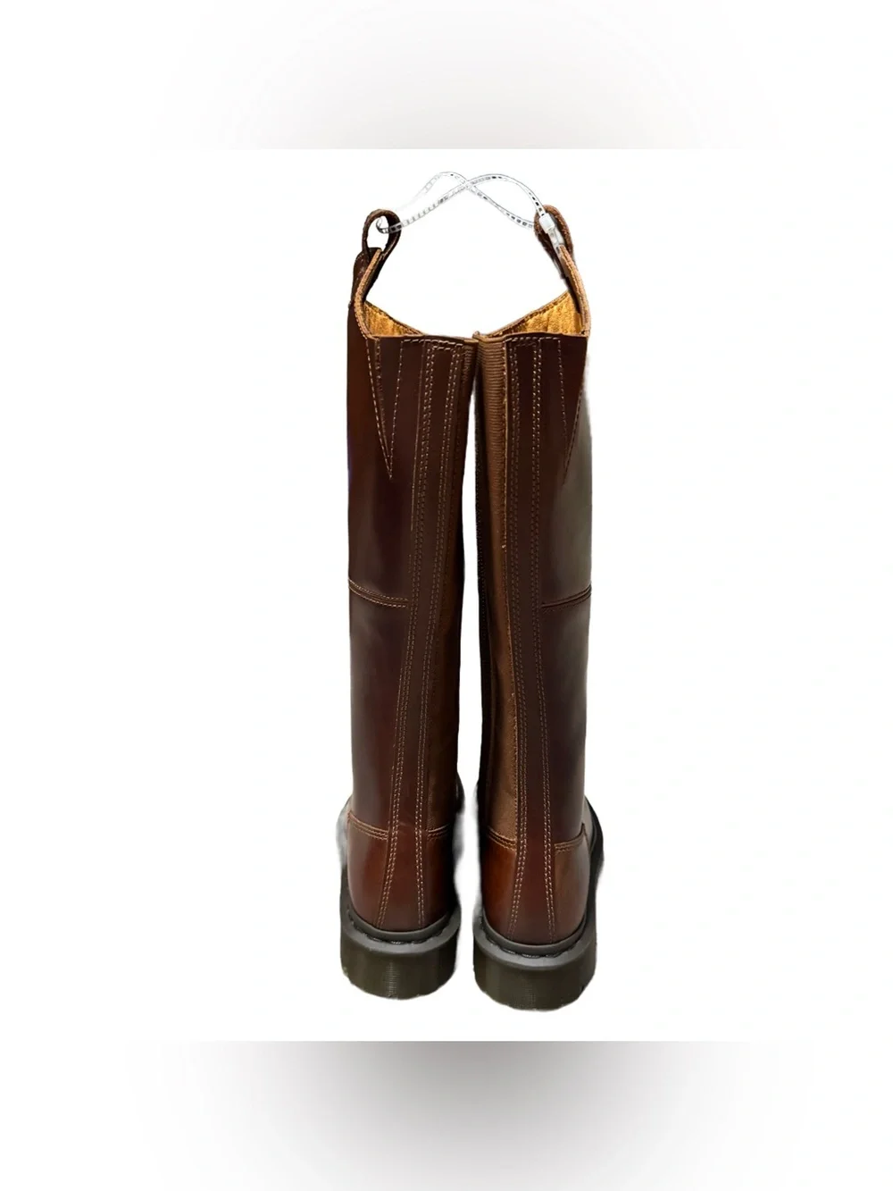 Dr. Martens Amaayah Knee High Leather Boot Women's 5 Square Toe Butterscotch NEW
